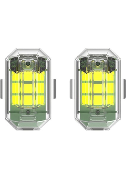 4 Adet Uçak Strobe Lambası Mikro-Usb Şarj M3 Dönüş Sinyali Göstergesi (Yurt Dışından)