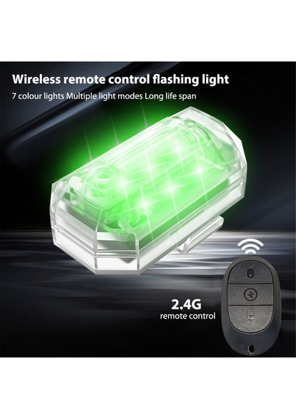 4 Adet Uçak Strobe Lambası Mikro-Usb Şarj M3 Dönüş Sinyali Göstergesi (Yurt Dışından)