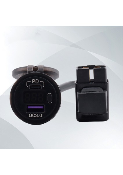 Motosiklet USB Şarj Soketi Adaptörü Usb+Tip C Dönüştürücü (Yurt Dışından)