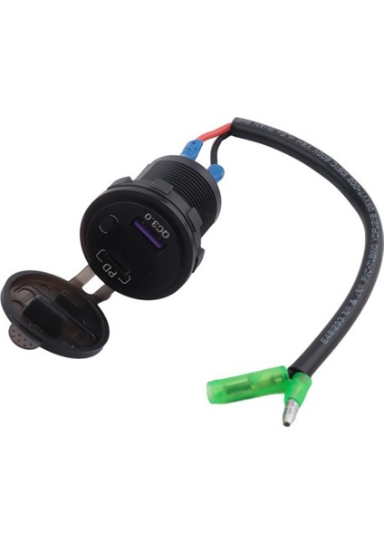 Motosiklet USB Şarj Soketi Adaptörü Usb+Tip C Dönüştürücü (Yurt Dışından)