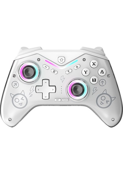 Switchsteamıos Için Oyun Konsolu Kablosuz Oyun Kontrolcüsü Beyaz (Yurt Dışından)