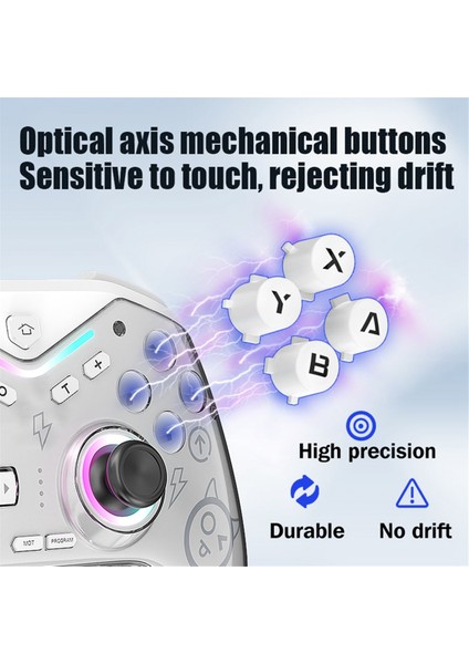 Switchsteamıos Için Oyun Konsolu Kablosuz Oyun Kontrolcüsü Beyaz (Yurt Dışından) indirimleri