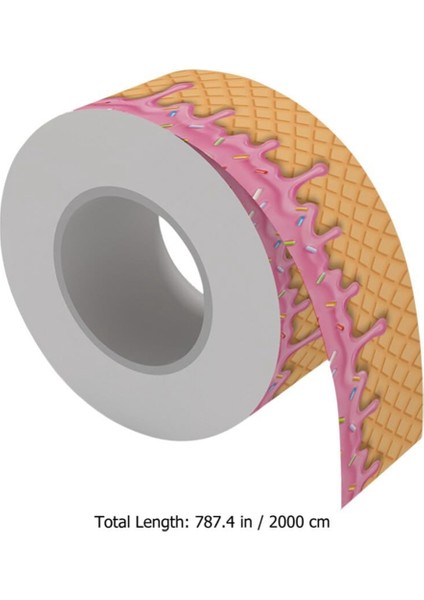 Kendinden Yapışkanlı Dondurma 65.6ft Bülten Sınırı Bülten Panosu Çıkartması (Yurt Dışından) indirimleri
