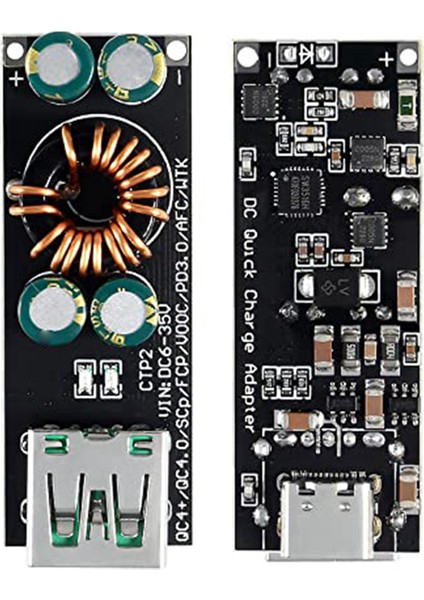 3 Adet 60W 6-35V Dc - USB Tip C 12V 24V Adım Aşağı Güç Modülü (Yurt Dışından)