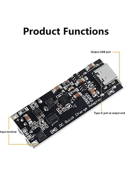 3 Adet 60W 6-35V Dc - USB Tip C 12V 24V Adım Aşağı Güç Modülü (Yurt Dışından)
