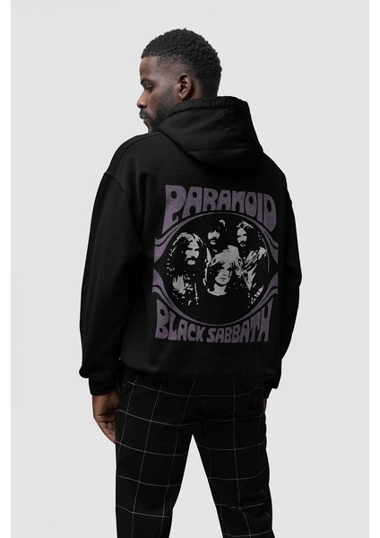 Black Sabbath Baskılı Oversize Müzik Grubu Rock Metal Hoodie