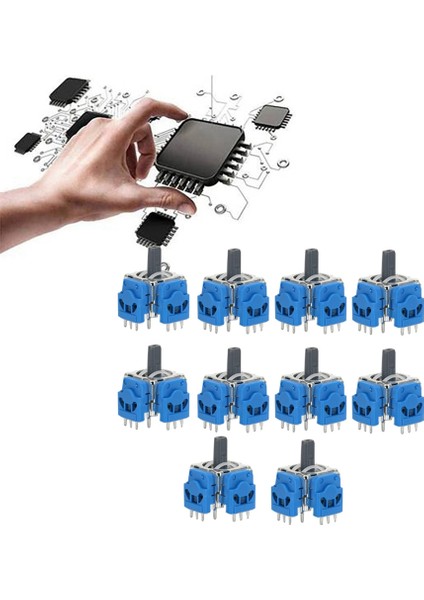 Oyun Konsolu Için 10 Adet Salon Joystick Elektromanyetik Joystick (Yurt Dışından)