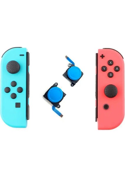 10 Adet 3D Analog Joystick Anahtarı Lite Joycon Kontrol Cihazı Beyaz (Yurt Dışından)