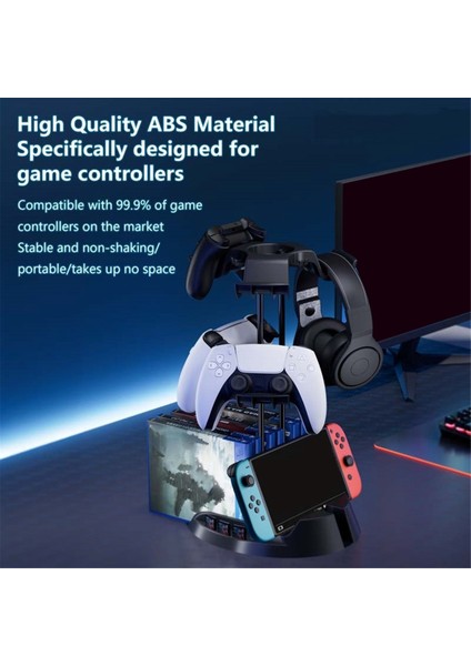 Kontrol Ünitesi Standı Kulaklık Tutucu Oyun Kontrol Ünitesi Askısı 2 Katmanlı (Yurt Dışından)