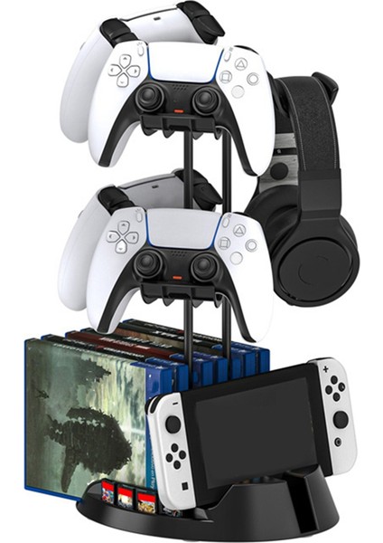 Kontrol Ünitesi Standı Kulaklık Tutucu Oyun Kontrol Ünitesi Askısı 2 Katmanlı (Yurt Dışından)