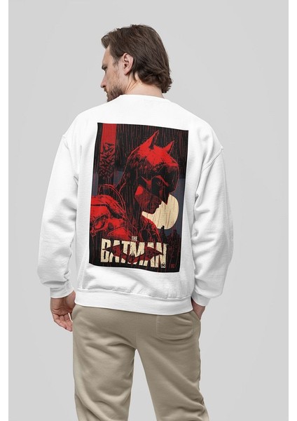 The Batman Dc Karakter Baskılı Oversize Kahraman Sweatshirt