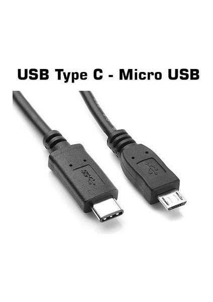 1 Metre Typec Micro USB Kablo 1 Metre Type-C Mikro USB Kablo