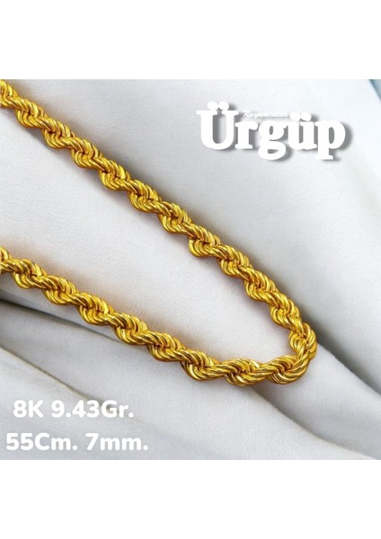 8 Ayar9.43 Gram Altın Kalın Halat Zincir