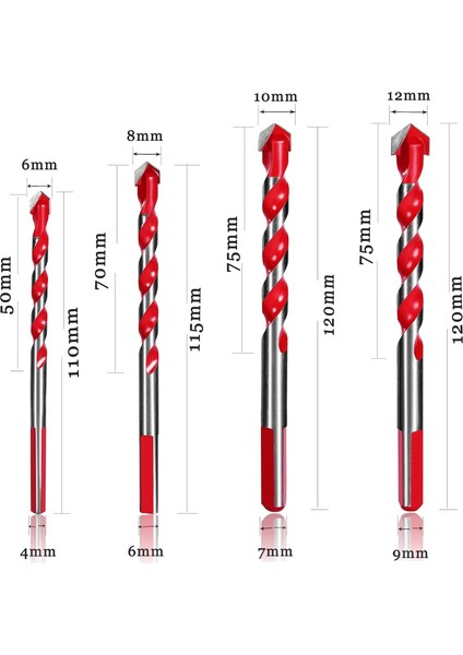 5 Adet Çok Fonksiyonlu Seramik Matkap Uçları Yükleyici Büküm Matkap Ucu Mandreller Beton, Tuğla, Plastik, Cam, Duvar, Fayans ve Ahşap Için Delik Testere Delme Kiti (Yurt Dışından) fiyatları