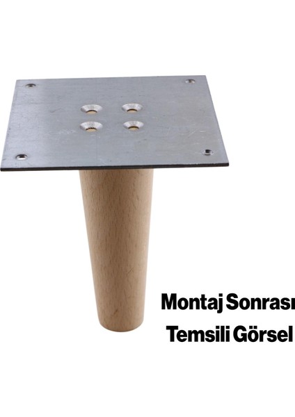 Metal Çinko Masa Bağlantı Sacı Düz 8 x 8 cm Mobilya Yemek Masası Ayak Bağlama Saçı Aparat 4 Adet