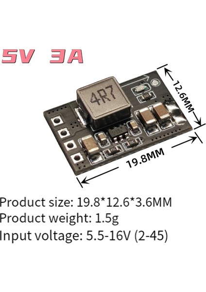 5V3A Mini Ubec Anahtar Modülü Elektrik Voltaj Regülatörü Modülü (Yurt Dışından)