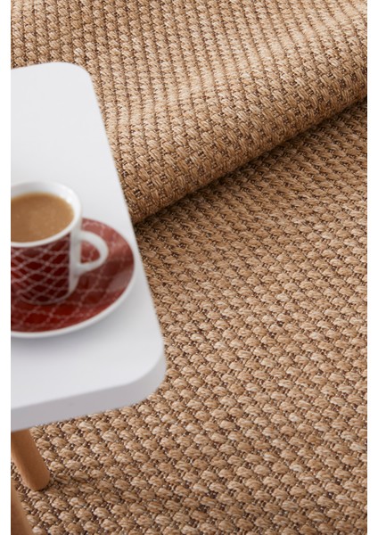 Stella Jut Hasır Model Tek Renk Dokuma Yıkanabilir Katlanabilir Toz Vermez Kilim