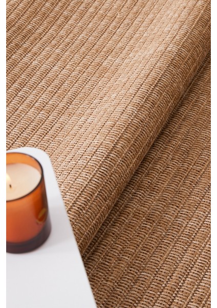Stella Jut Hasır Model Tek Renk Dokuma Yıkanabilir Katlanabilir Toz Vermez Kilim