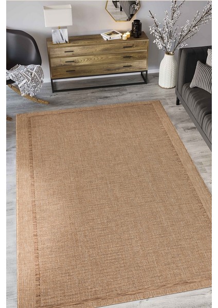 Stella Jut Hasır Model Tek Renk Dokuma Yıkanabilir Katlanabilir Toz Vermez Kilim