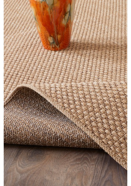 Stella Jut Hasır Model Tek Renk Dokuma Yıkanabilir Katlanabilir Toz Vermez Kilim