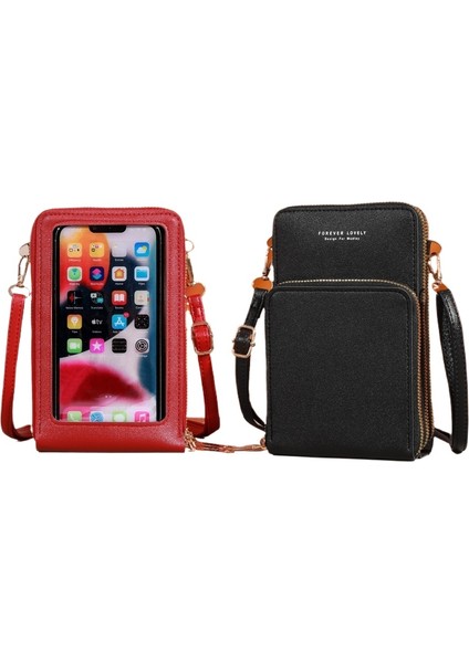Bayan Cüzdan Omuz Crossbody Çanta Çok Fonksiyonlu Cep Telefonu Çantası Kart Tutucu (Yurt Dışından)