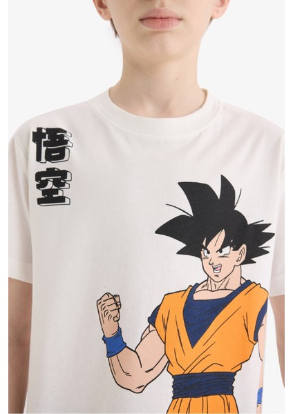 Erkek Çocuk Dragon Ball Pijama Takımı Kısa Kollu Üst Beli Lastikli Şort E0337A825SM