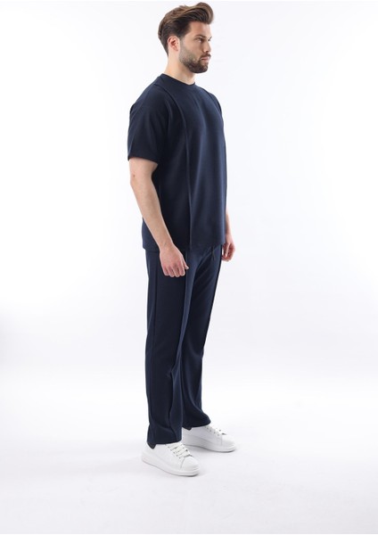 Lacivert Önü Pileli Overfit Erkek Takım E7304 indirimleri
