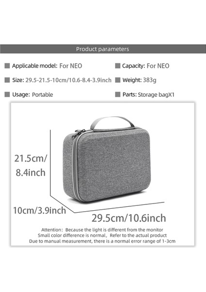 Neo Saklama Kutusu Taşınabilir Çanta Saklama Kutusu Çantası Siyah Astar (Yurt Dışından) fırsatları