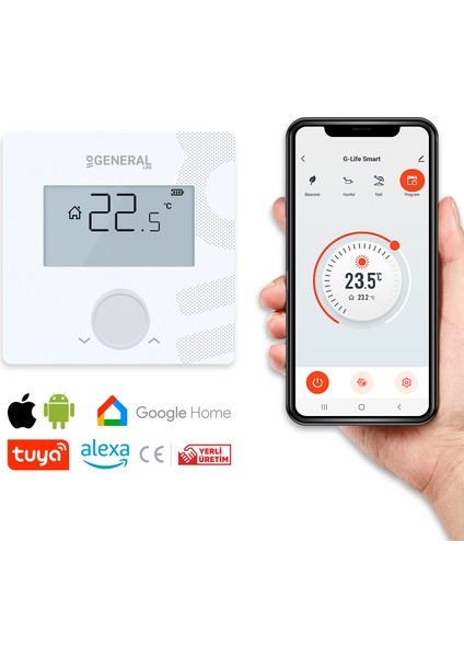 Mitra HT26S Smart Kablosuz Akıllı Tuya Oda Termostatı