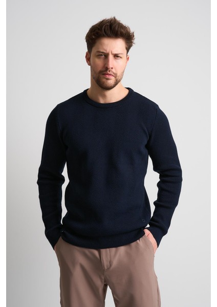 Dokulu Erkek Triko Kazak (ET-3636-Y)