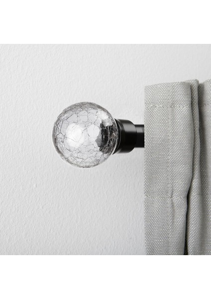 Perde Çubuğu Topuzu, Cam-Siyah, 2 Adet fiyatları