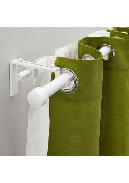 Perde Çubuğu Seti, Beyaz, 210-385 cm , Ikili fırsatları