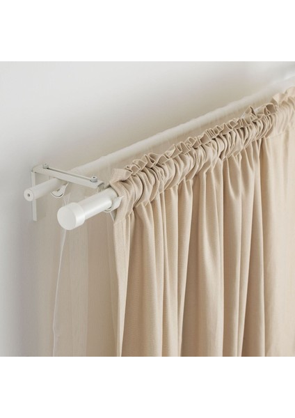 Perde Çubuğu Seti, Beyaz, 120-210 cm , Ikili fiyatları