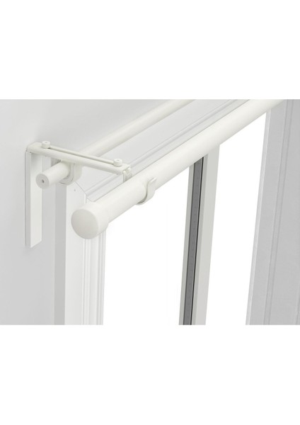 Perde Çubuğu Seti, Beyaz, 120-210 cm , Ikili modelleri