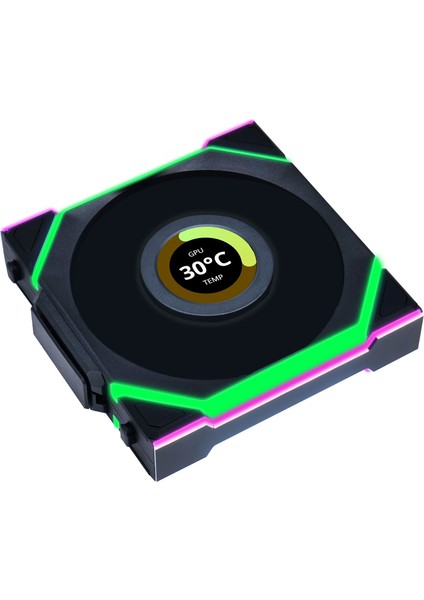 Unı Fan Reverse Sl Wıreless LCD 1X120MM Siyah Kasa Fanı (G99.12RSLLCD1W1B.00)