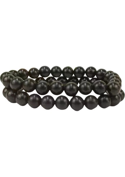 Yaklaşık 126 Adet 6mm Doğal Değerli Taş Boncuk Siyah Boncuklar (Yurt Dışından)