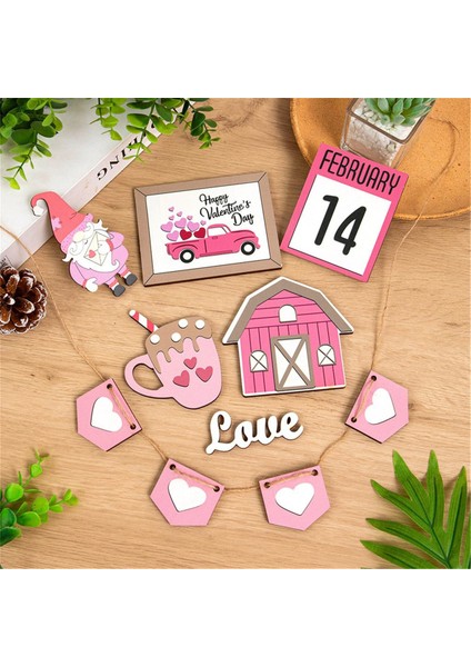 Sevgililer Günü Katlı Tepsi Hediyesi - Masa Ahşap Tabela Dekorasyonları (Yurt Dışından) fırsatları