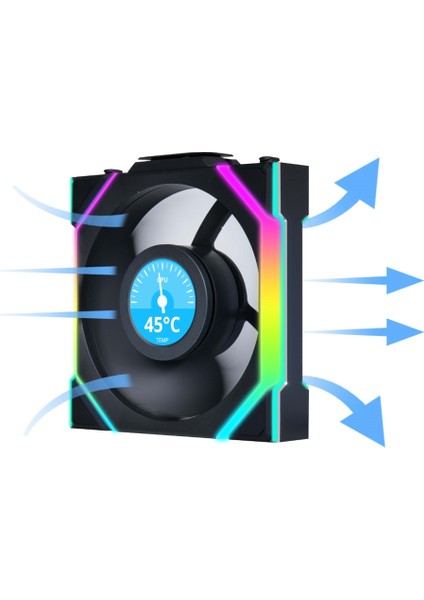 Unı Fan Sl Wıreless LCD 3X120MM Siyah Kasa Fanı (G99.12SLLCD1W3B.00)
