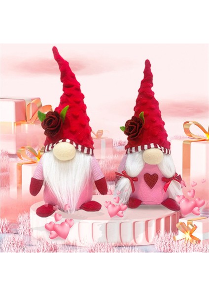 2 Adet Sevgililer Günü Cüce Peluş Süslemeleri (Yurt Dışından)