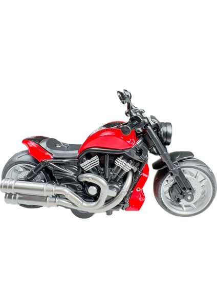 Işıklı ve Müzikli Model Motor Sesli Çek Bırak Motor Diecast Motor Modelleri Kırmızı 16CM fırsatları