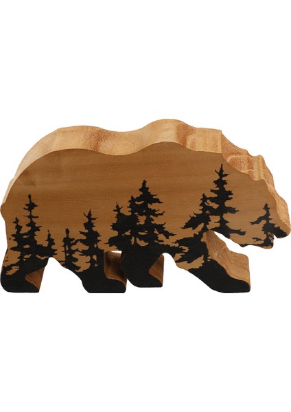 Forestbear Duvar Tabelası, Macera Ahşap Teması, Rustik Çocuk Odası Dekoru (Yurt Dışından)