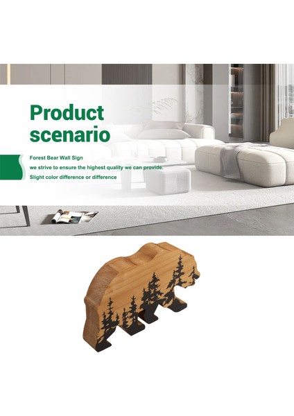 Forestbear Duvar Tabelası, Macera Ahşap Teması, Rustik Çocuk Odası Dekoru (Yurt Dışından)