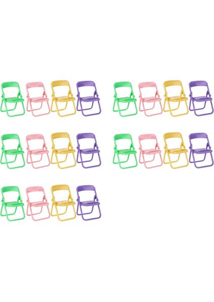 Mini Sandalye Telefon Tutucu Minyatür Katlanır Saç Masaüstü Telefon Standı (Yurt Dışından)