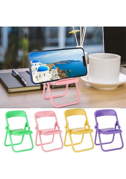 Mini Sandalye Telefon Tutucu Minyatür Katlanır Saç Masaüstü Telefon Standı (Yurt Dışından) indirimleri