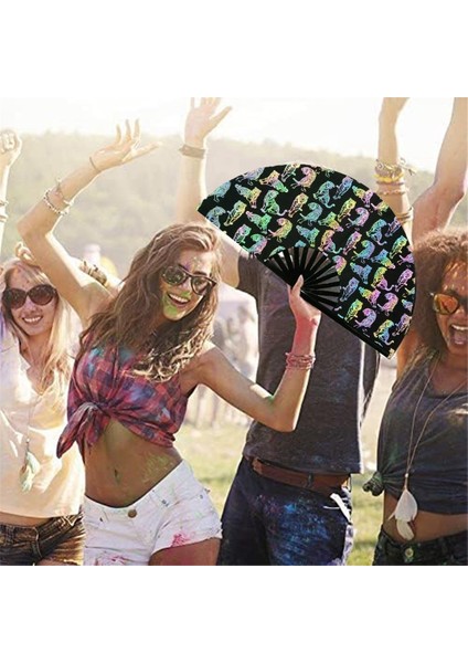 Festival Müzik Dans Partileri Için Yansıtıcı Katlanır El Yelpazesi (Yurt Dışından)