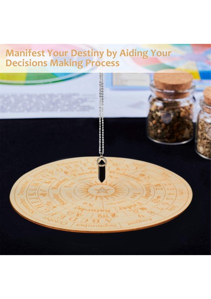 Yıldız Sarkaç Tahtası Ahşap Dowsing Tahtası Metafizik Mesaj Panosu (Yurt Dışından)