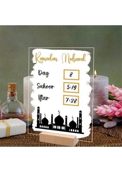 Ramazan Islami Ev Dekoru Için 3 Adet Ramazan Masa Dekorasyonu, D (Yurt Dışından) fırsatları