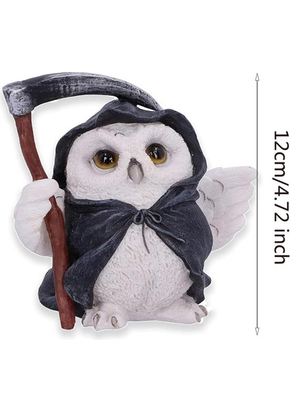 Reaper-Owl Reçine Dekorasyon Süsü Patio El Sanatları Sevimli Süs (Yurt Dışından)