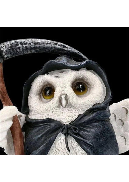 Reaper-Owl Reçine Dekorasyon Süsü Patio El Sanatları Sevimli Süs (Yurt Dışından)