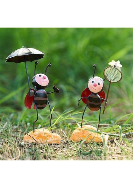 4 Adet Küçük Masaüstü Dekorasyon Metal Bahçe Simülasyonu Uğur Böceği (Yurt Dışından) fırsatları